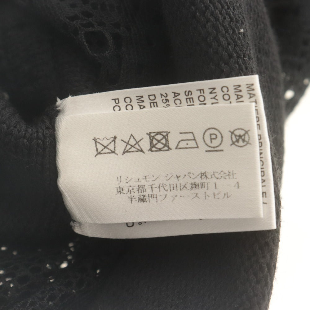 ■ Chloe クロエ セーター チュニック 七分袖 トップス ニット クロシェ レディース S ブラック