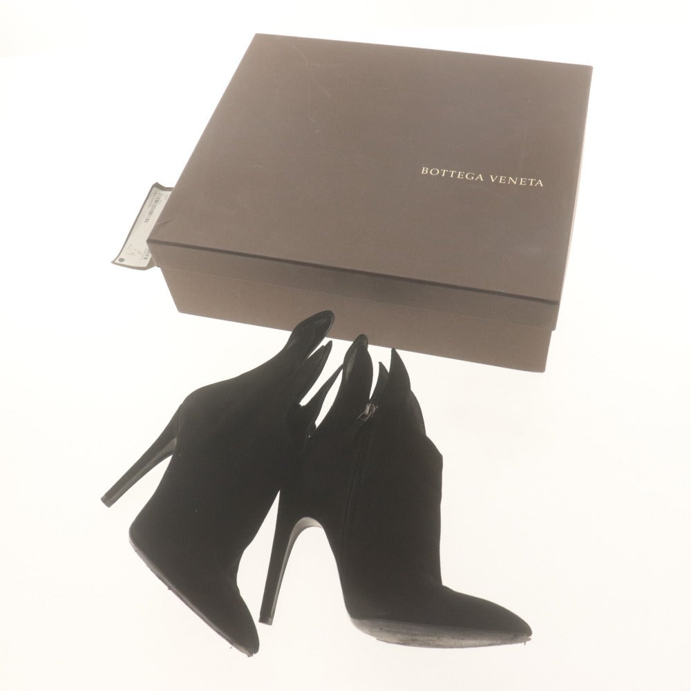 ■ BOTTEGA VENETA ボッテガ ヴェネタ ブーティ ショートブーツ 靴 スエード レディース 36 1/2 (23.5cm相当) ブラック 箱付き