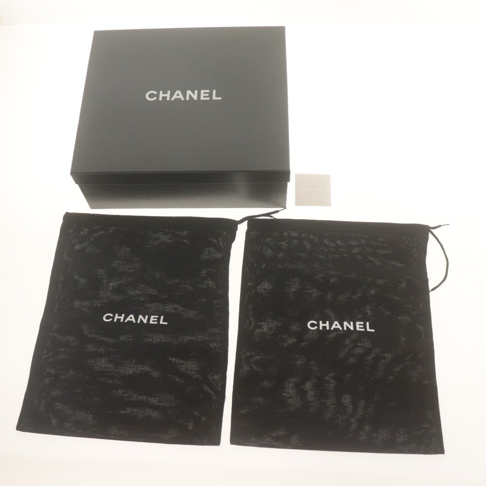 ■ CHANEL シャネル アンクルブーツ 靴 フェルト キルティングヒール レディース 37 (23.5～24.0cm相当) ピンク系 ゴールド 付属品付き