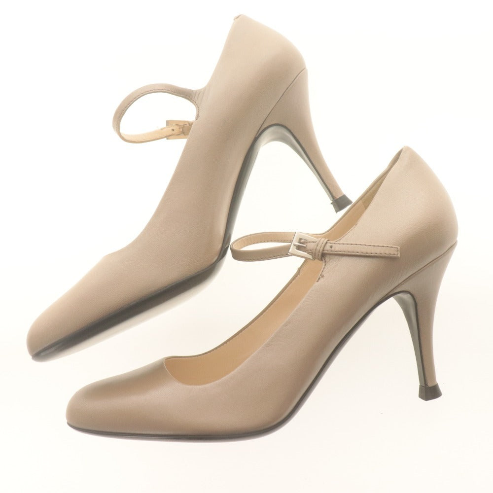 ■ PRADA プラダ パンプス 靴 ストラップ レザー レディース 36 1/2 (23.5cm相当) ベージュ系 付属品付き