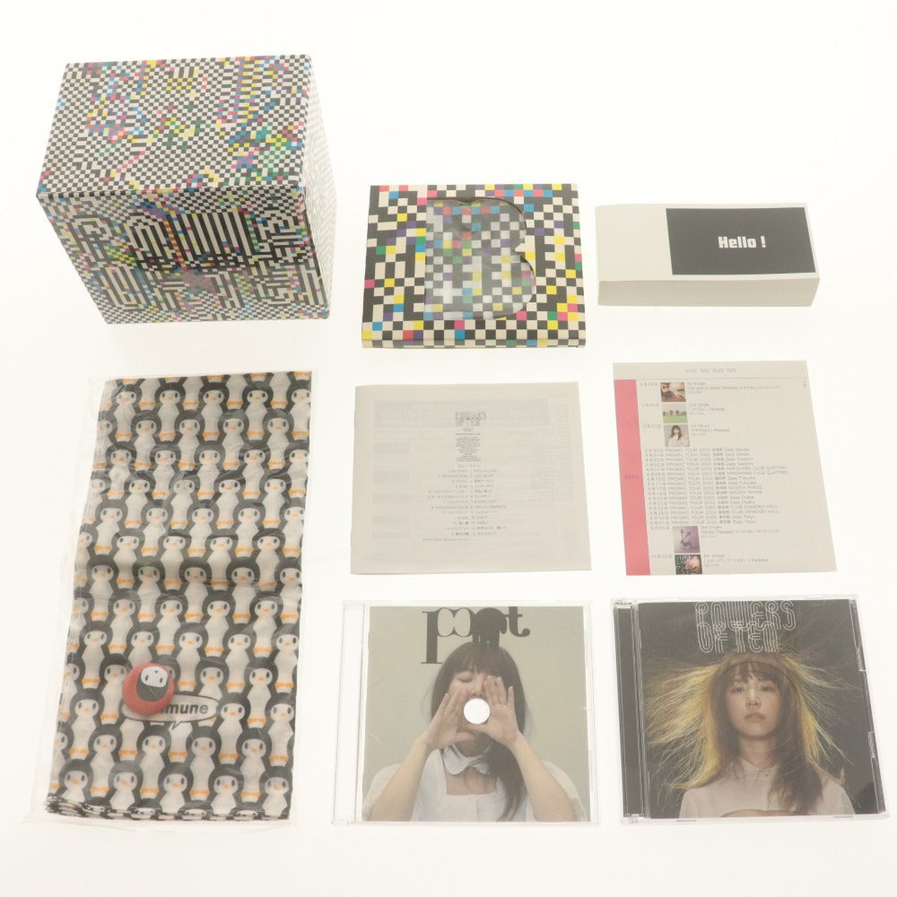 ■ YUKI グッズ 3点セット まとめ売り single collectionの付録Tシャツ(未開封)/POWERS OF TEN BOX/TOKYO Yukinco Guinskies winning ball