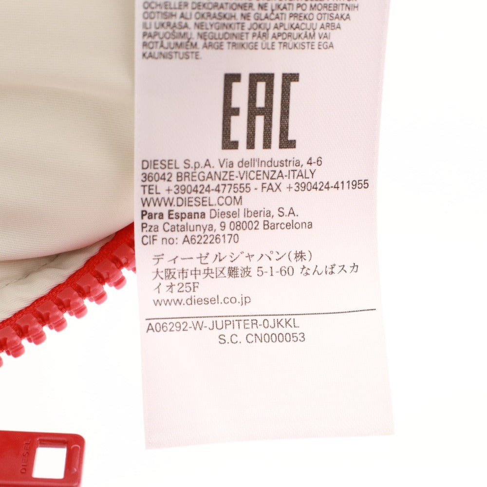 ■ ディーゼル パデッドジャケット アウター リバーシブル メンズ S レッド ホワイト