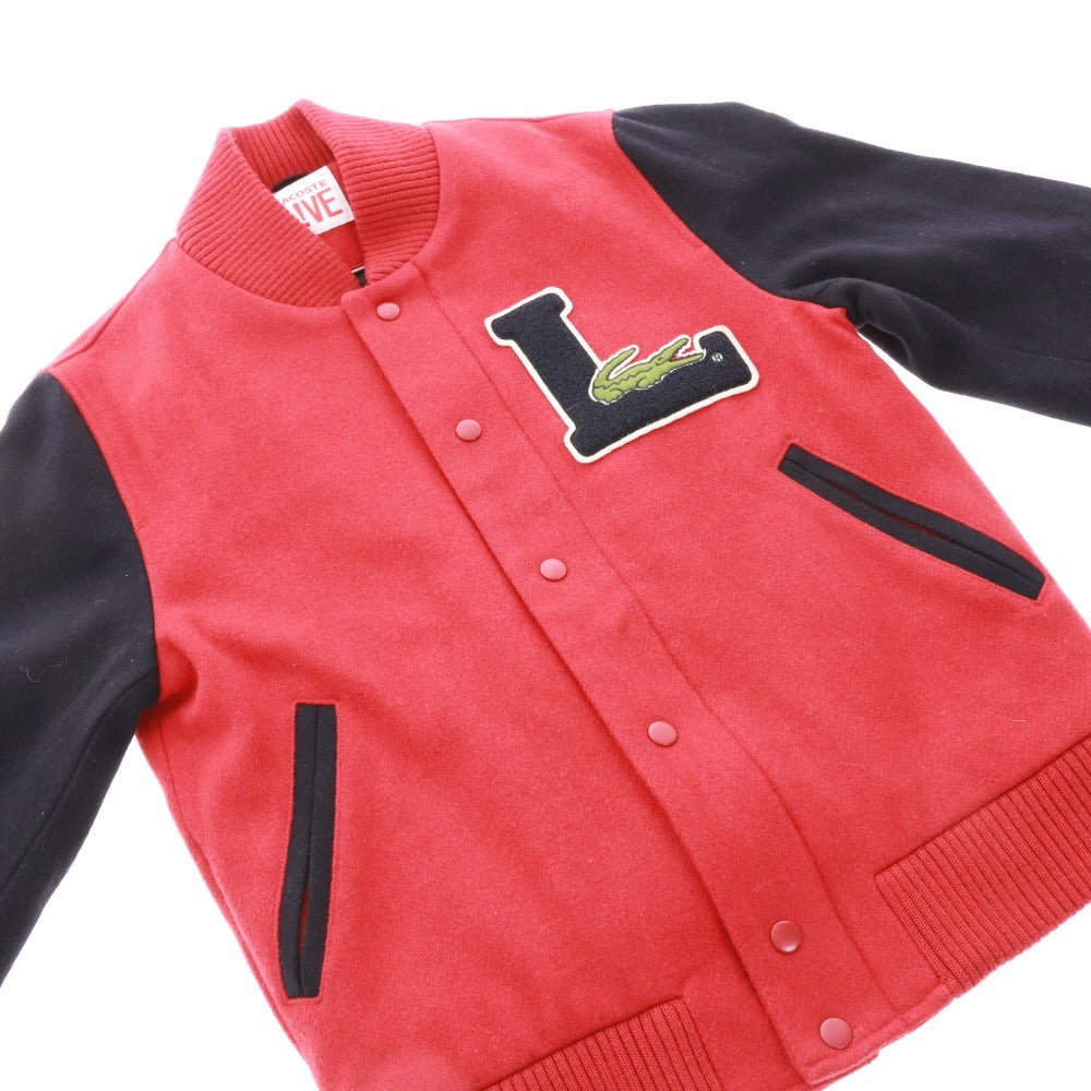 ■ ラコステ ライブ スタジャン ブルゾン アウター ワッペン メンズ 46 (S相当) レッド ネイビー