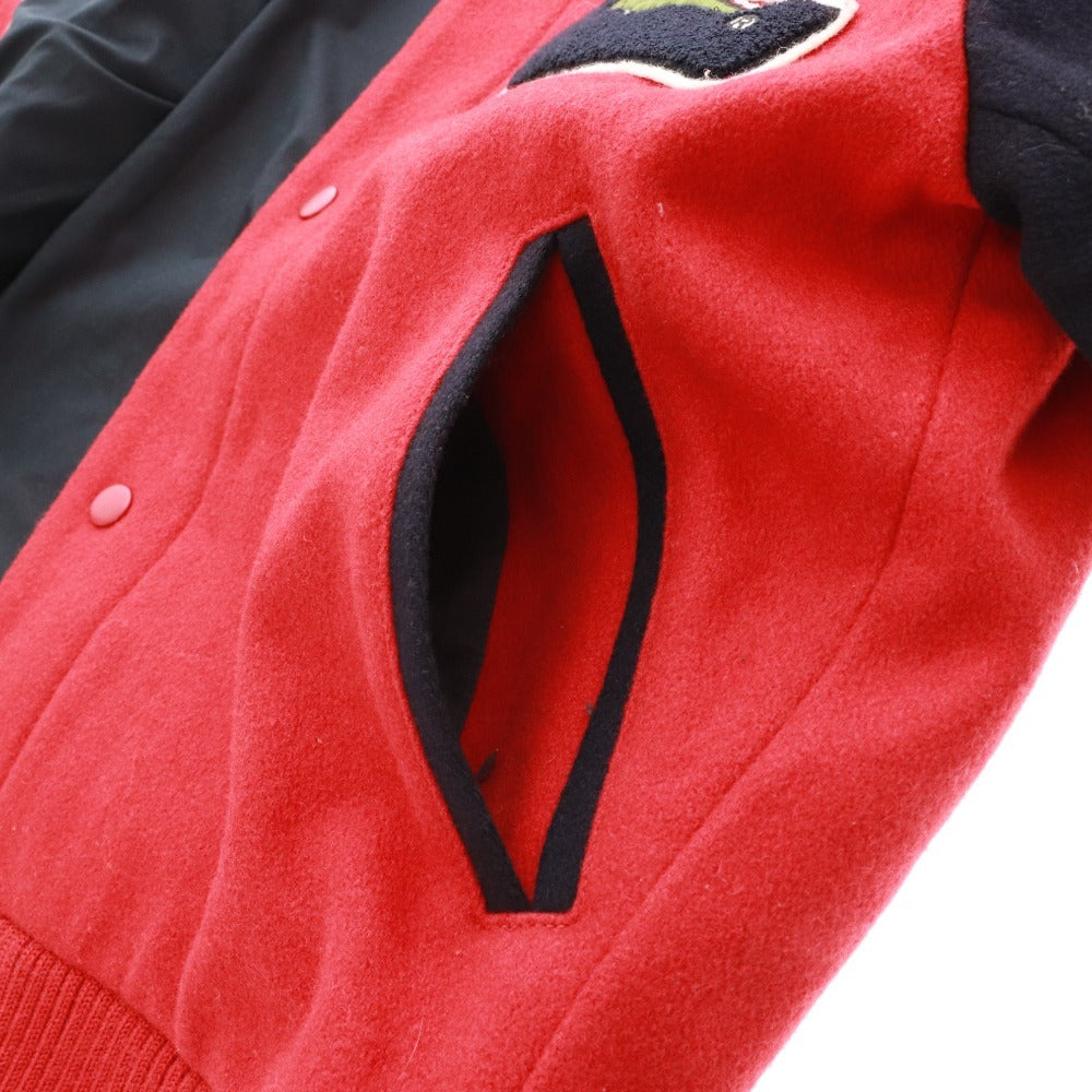 ■ ラコステ ライブ スタジャン ブルゾン アウター ワッペン メンズ 46 (S相当) レッド ネイビー