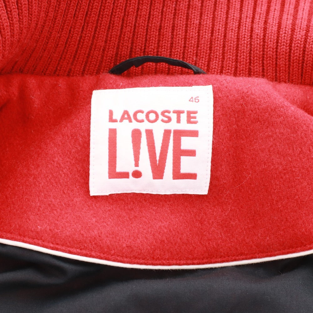 ■ ラコステ ライブ スタジャン ブルゾン アウター ワッペン メンズ 46 (S相当) レッド ネイビー