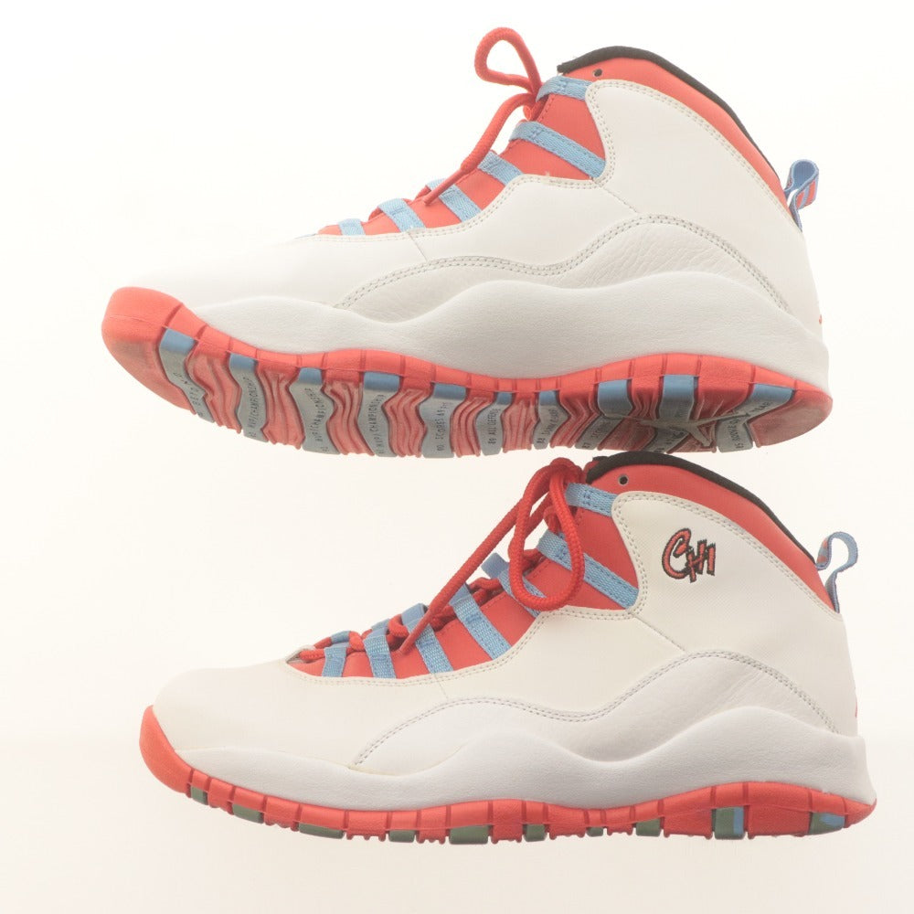 ■ ナイキ スニーカー 靴 NIKE AIR JORDAN 10 RETRO CHICAGO FLAG エアジョーダン バスケロゴ メンズ 28cm 赤白 ライトブルー