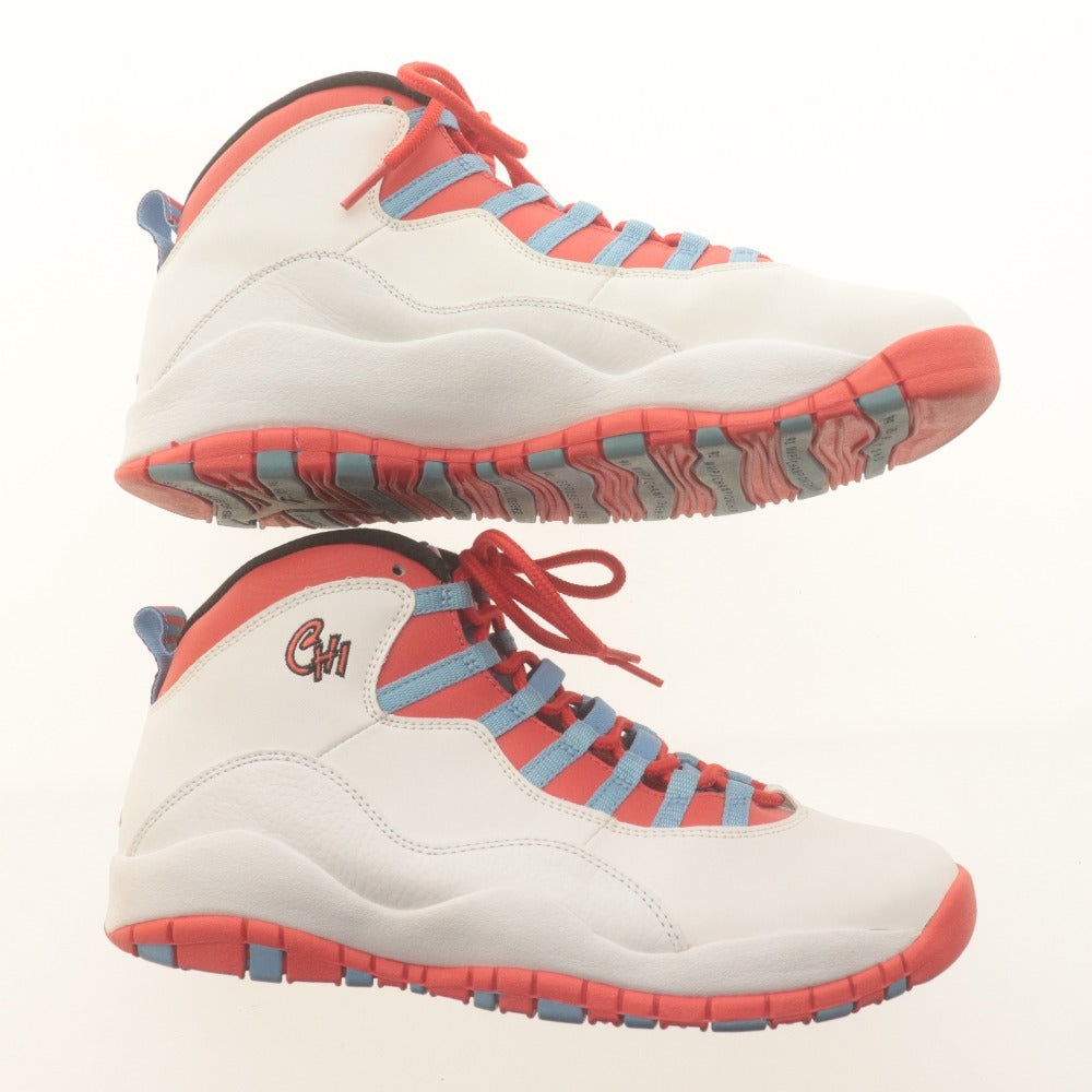 ■ ナイキ スニーカー 靴 NIKE AIR JORDAN 10 RETRO CHICAGO FLAG エアジョーダン バスケロゴ メンズ 28cm 赤白 ライトブルー
