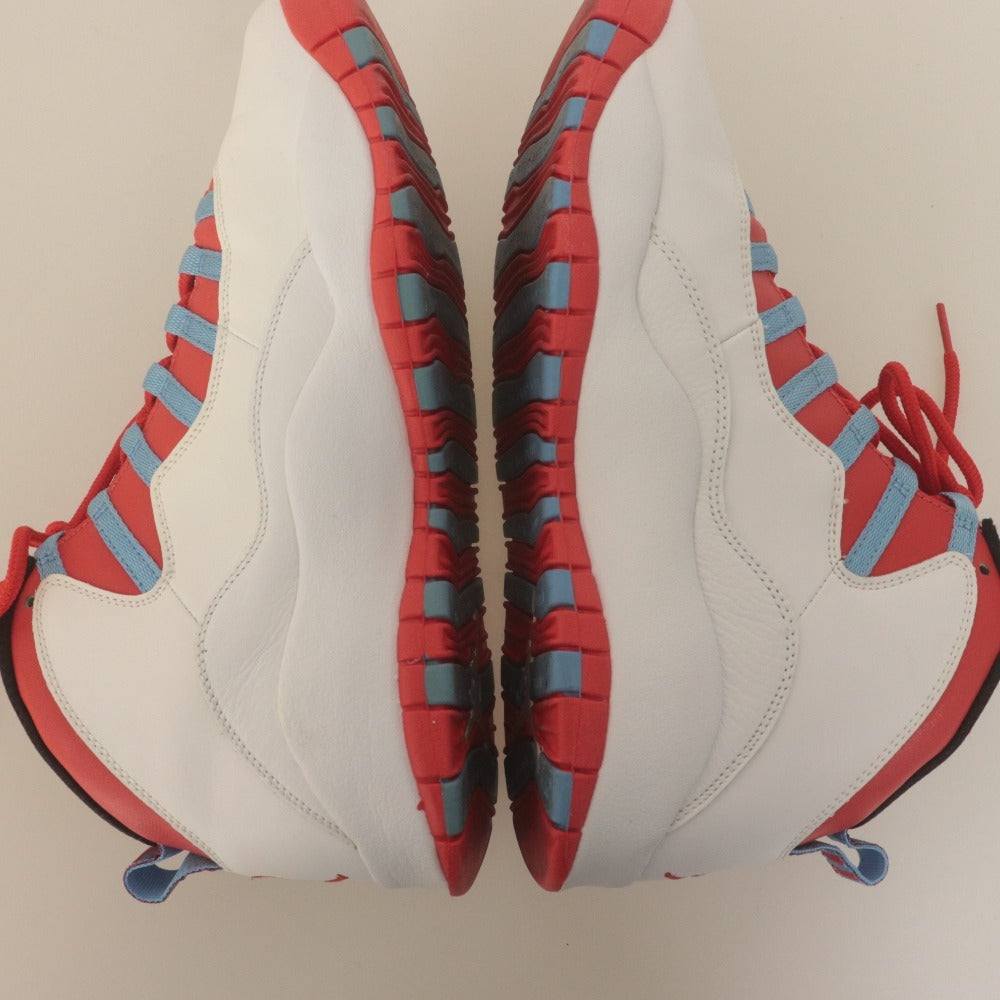 ■ ナイキ スニーカー 靴 NIKE AIR JORDAN 10 RETRO CHICAGO FLAG エアジョーダン バスケロゴ メンズ 28cm 赤白 ライトブルー