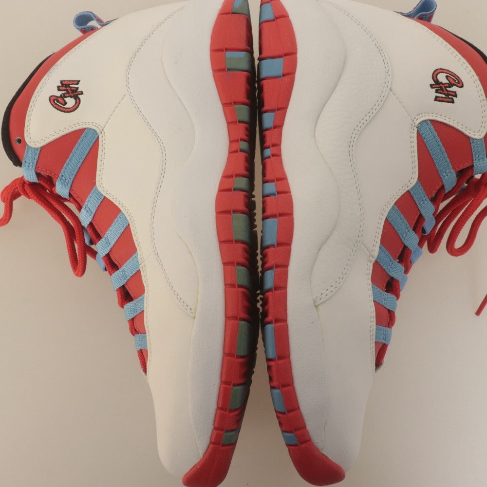 ■ ナイキ スニーカー 靴 NIKE AIR JORDAN 10 RETRO CHICAGO FLAG エアジョーダン バスケロゴ メンズ 28cm 赤白 ライトブルー