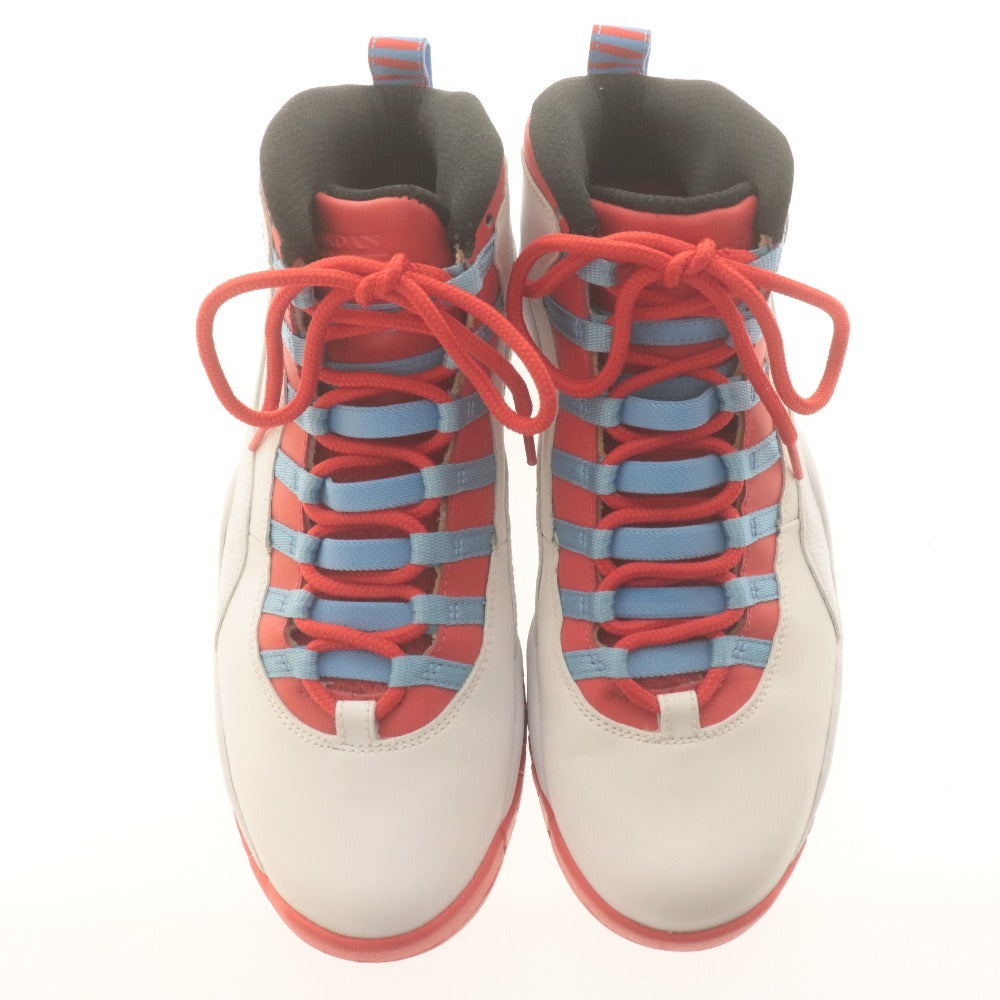 ■ ナイキ スニーカー 靴 NIKE AIR JORDAN 10 RETRO CHICAGO FLAG エアジョーダン バスケロゴ メンズ 28cm 赤白 ライトブルー