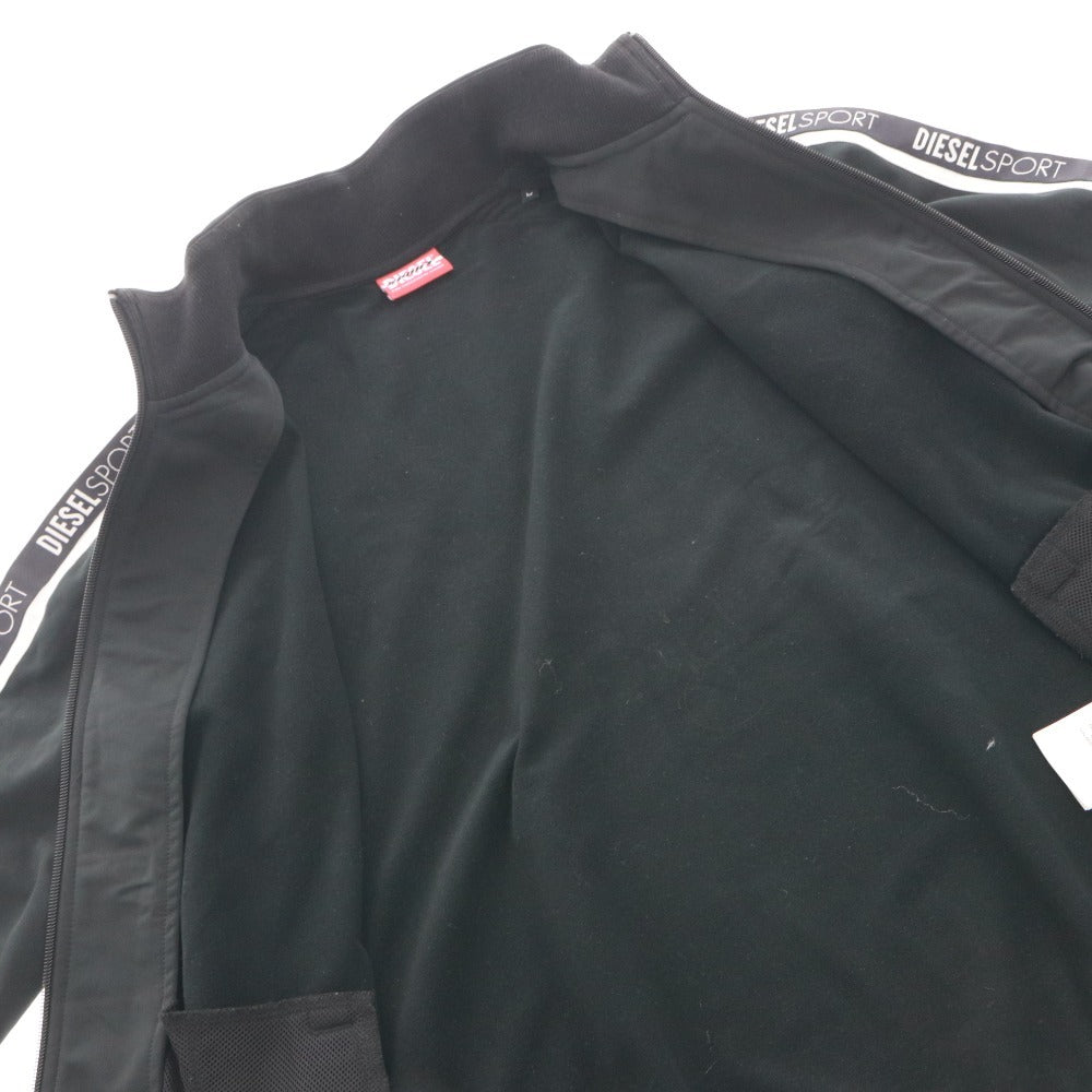 ■ DIESEL ディーゼル トラック ジャケット ジャージ アウター ファスナー ポケット メンズ M ブラック
