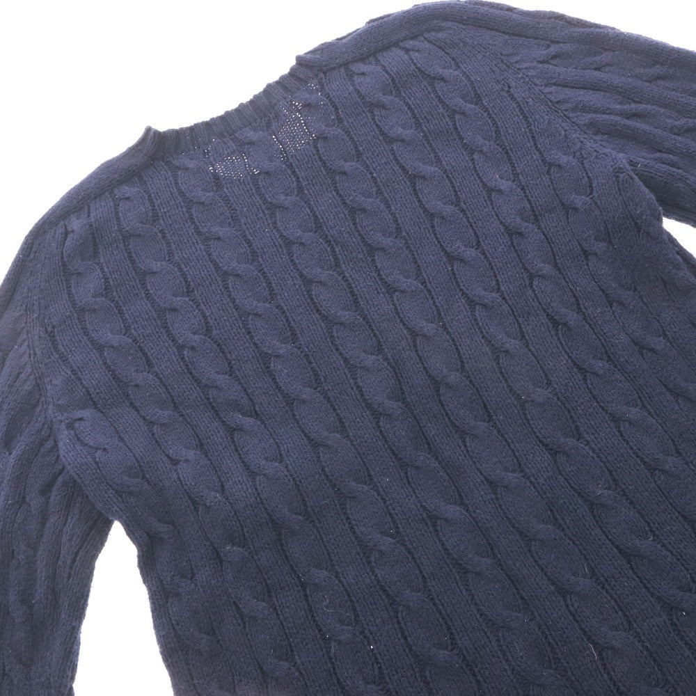 ■ POLO RALPH LAUREN ポロ ラルフローレン セーター トップス 長袖 丸首 無地 メンズ M ネイビー系