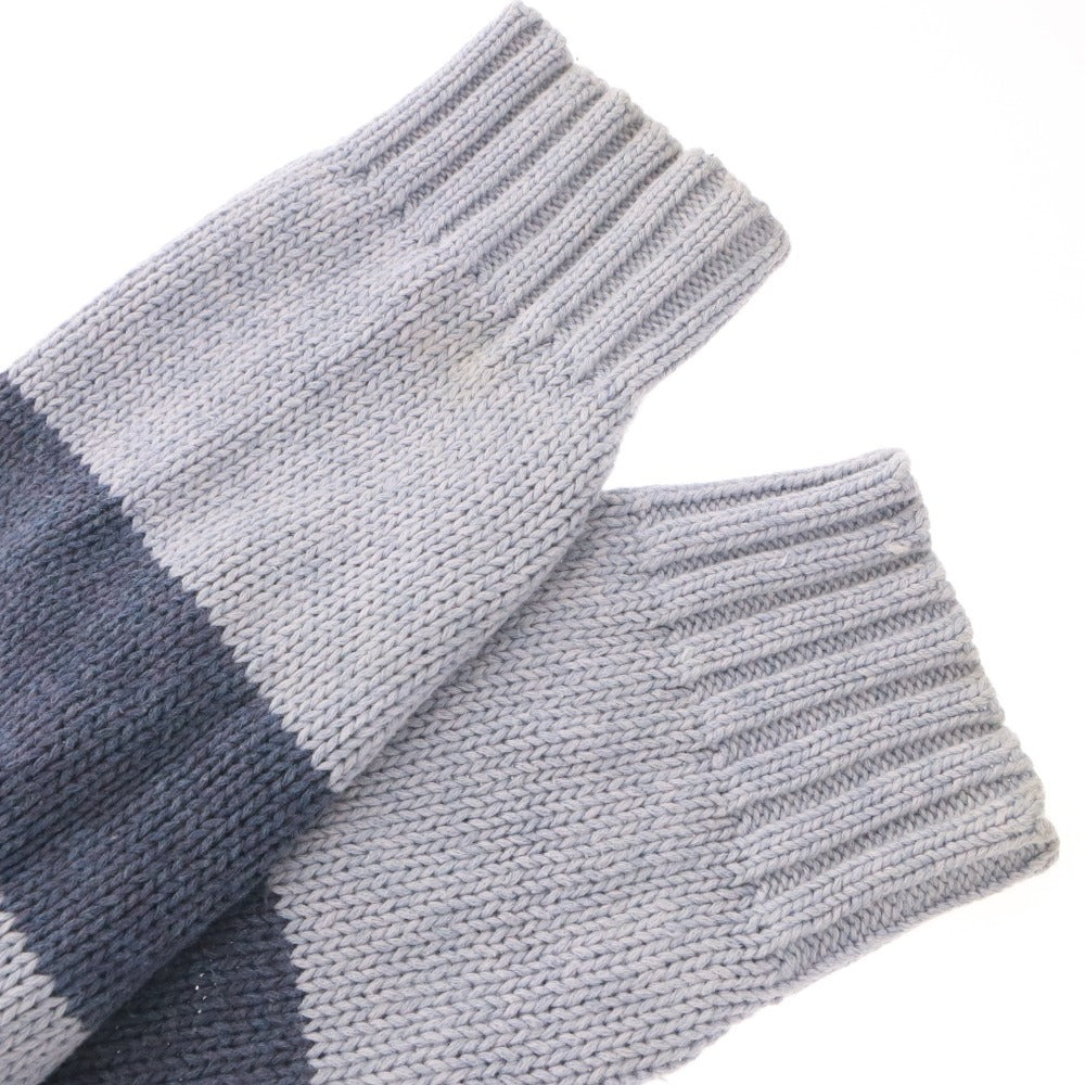 ■ POLO RALPH LAUREN Polo Ralph Lauren Sweater Top Long Sleeve Crew Neck Border Men's M Navy Light Blue