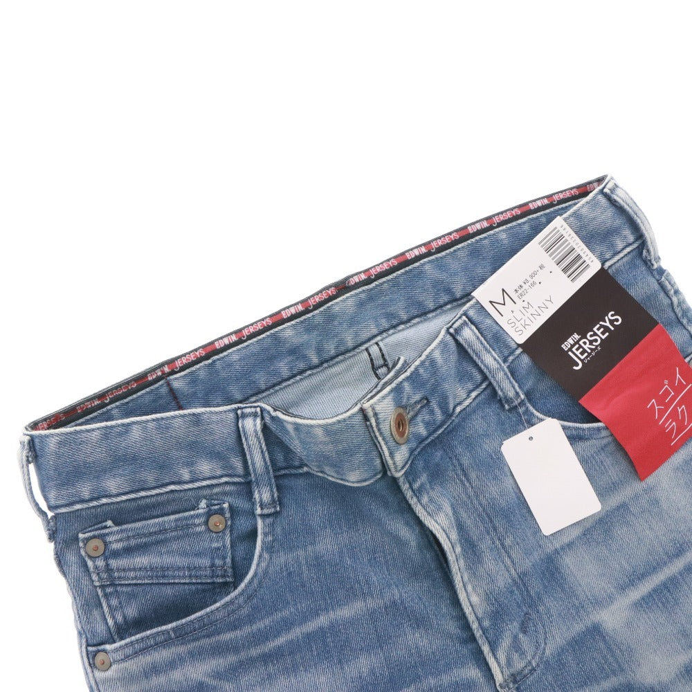 ■ EDWIN Jeans Pants Bottoms Jerseyt ER22-166 Zipper Pockets Men's M Navy New with Tags