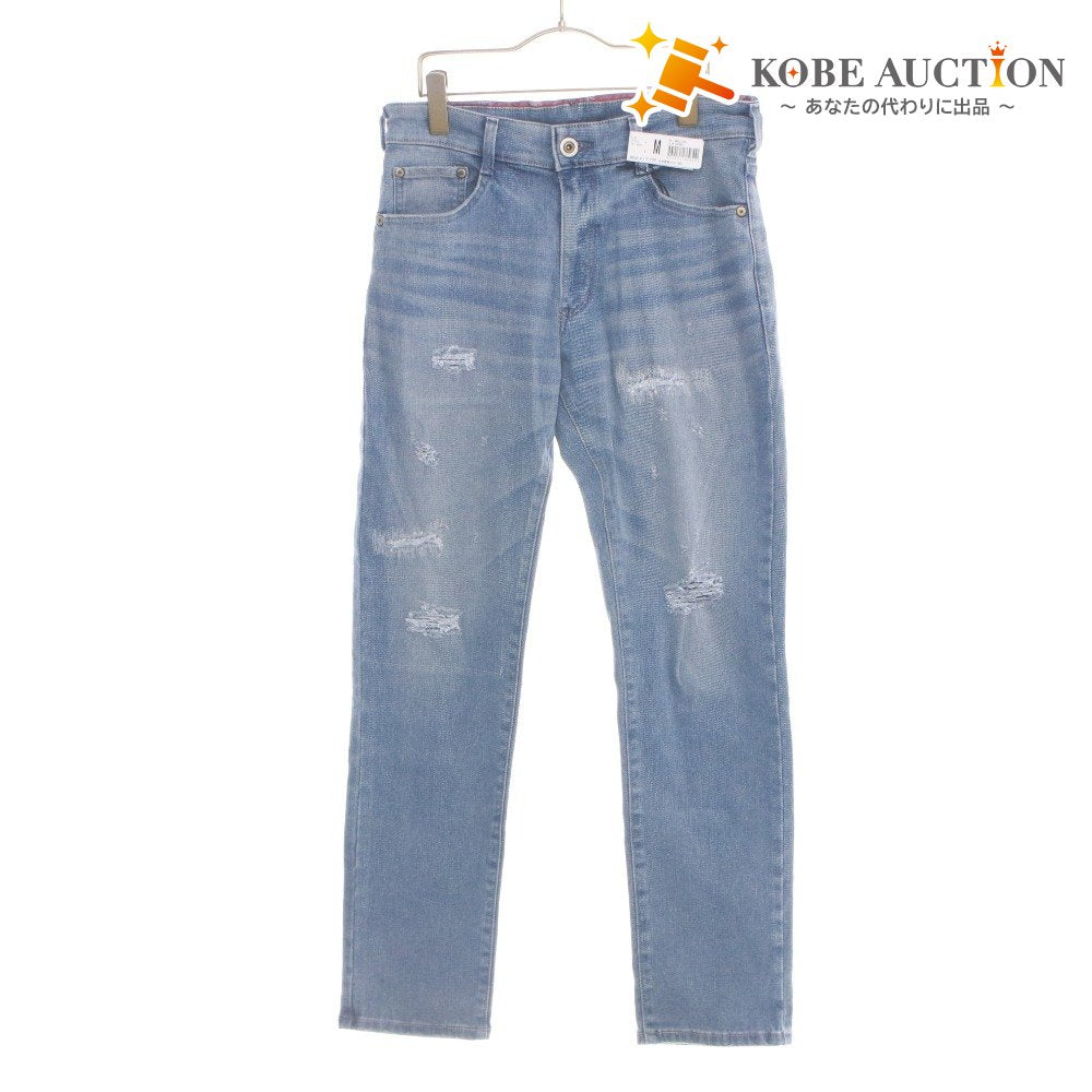 ■ EDWIN エドウィン ジーンズ パンツ ボトムス ジャージーズ JMH32-266 ファスナー ダメージ加工 メンズ M ネイビー系 タグ付き 未使用