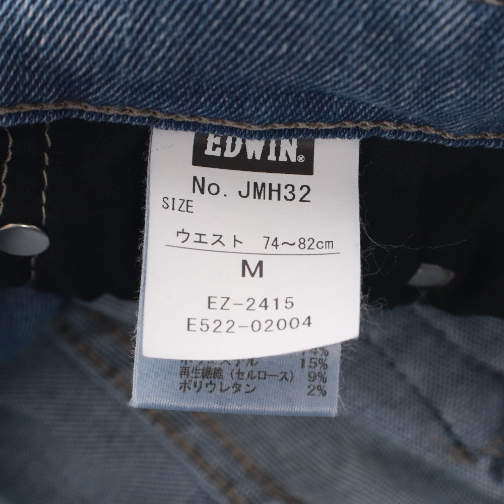 ■ EDWIN エドウィン ジーンズ パンツ ボトムス ジャージーズ JMH32-266 ファスナー ダメージ加工 メンズ M ネイビー系 タグ付き 未使用