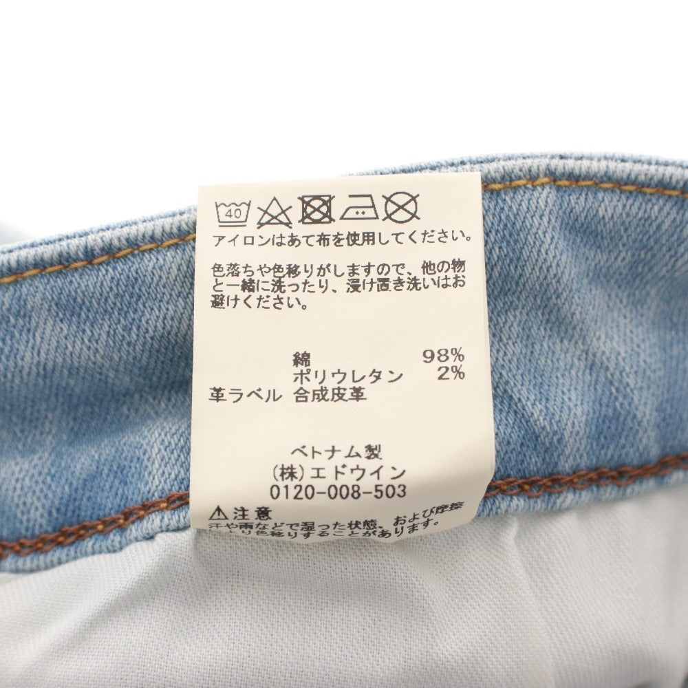 ■ EDWIN エドウィン ジーンズ パンツ ボトムス スリムテーパード KUJ32 ファスナー ポケット メンズ 29 ライトブルー系 タグ付き 未使用