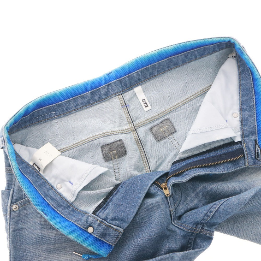 ■ EDWIN Jeans Pants Bottoms JERSEYS ERWP7C Cool Model Zipper Pockets Men's M Navy Unused