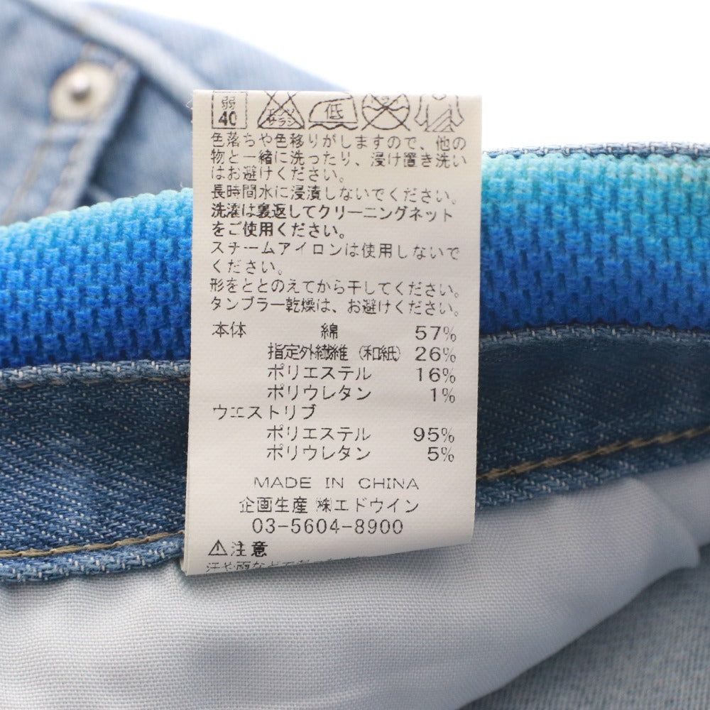 ■ EDWIN Jeans Pants Bottoms JERSEYS ERWP7C Cool Model Zipper Pockets Men's M Navy Unused