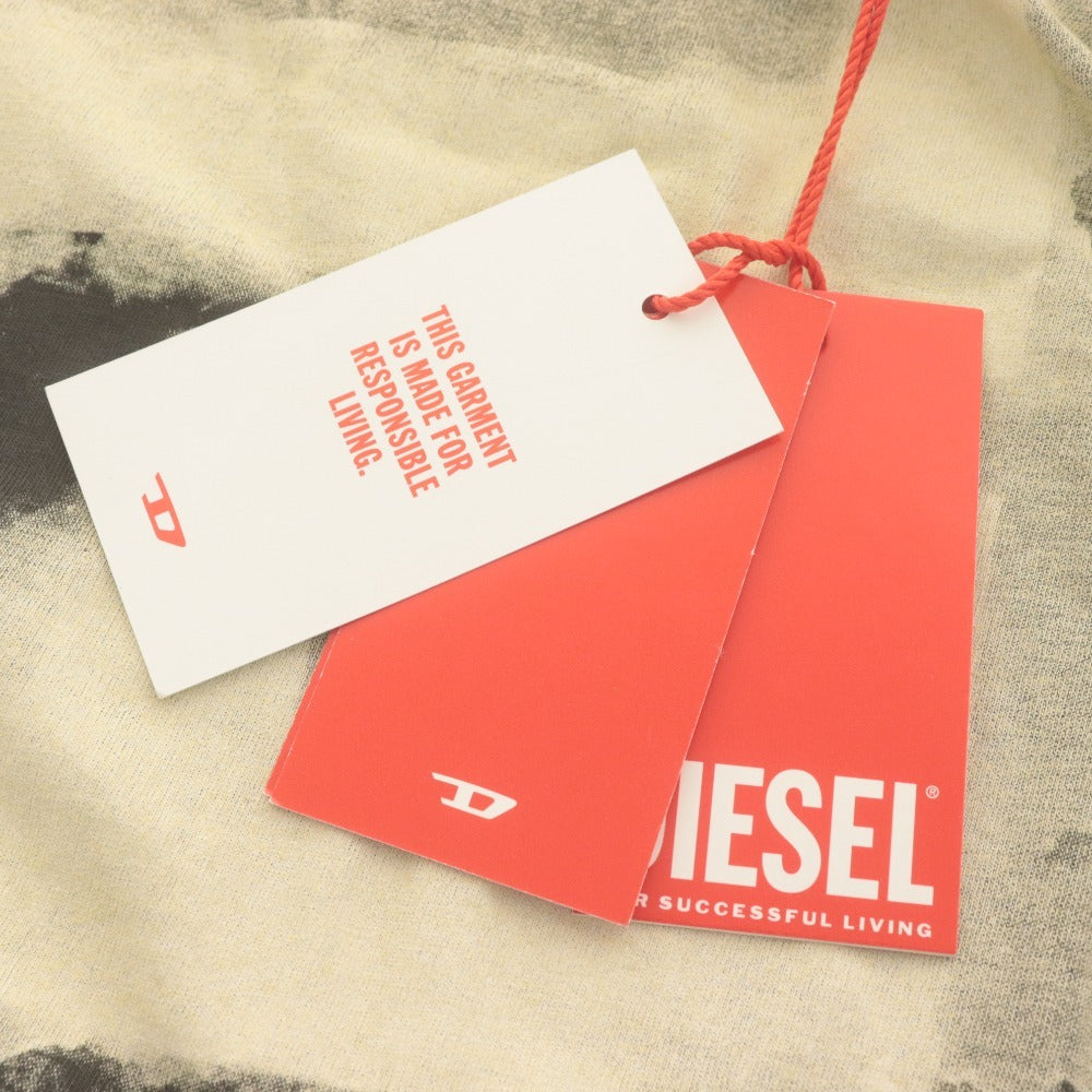 ■ DIESEL ディーゼル Tシャツ 半袖 トップス ロゴ プリント コットン メンズ M ダークグレー タグ付き 未使用