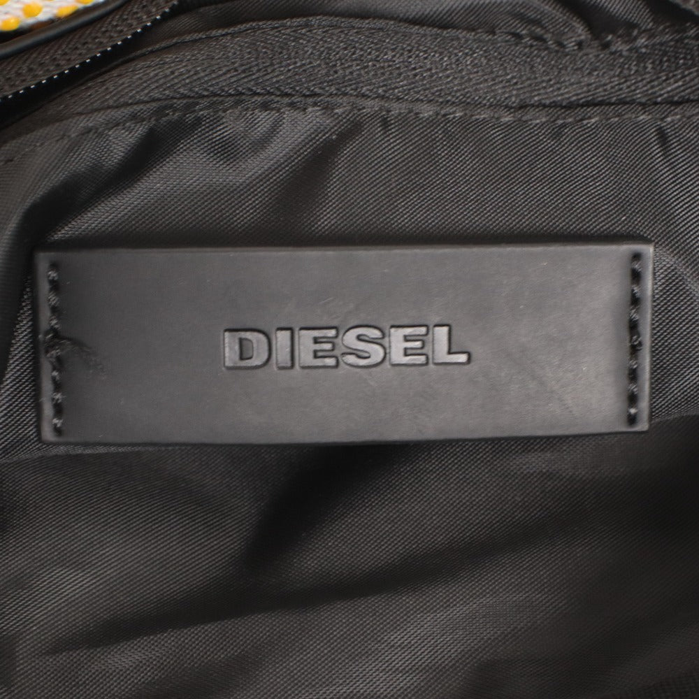 ■ DIESEL ディーゼル ウエストバッグ ショルダーバッグ 鞄 ファスナー ポケット ロゴ メンズ ブラック