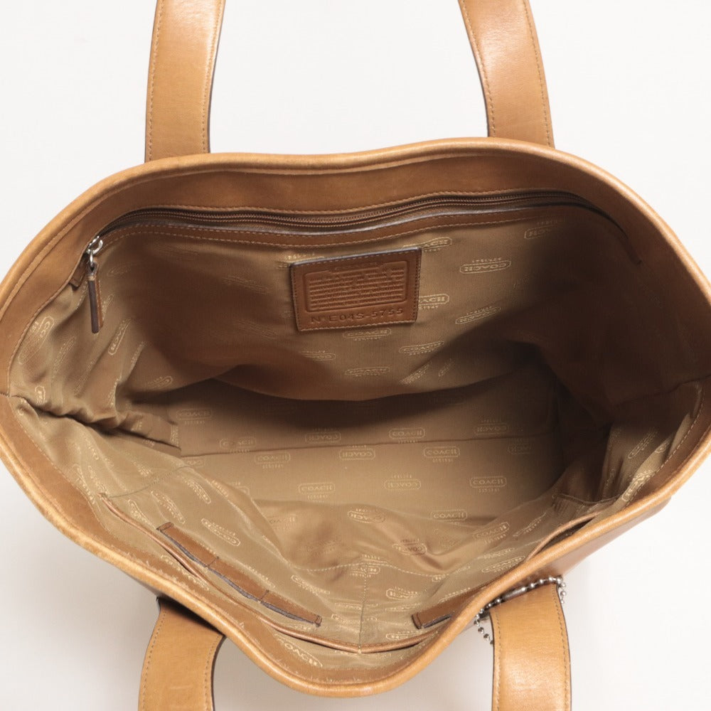 ■ COACH コーチ トートバッグ ハンドバッグ 鞄 ファスナー ポケット メンズ レディース ライトブラウン系