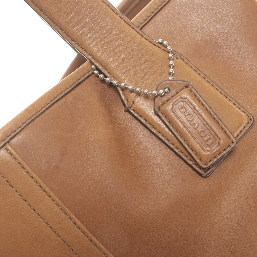 ■ COACH コーチ トートバッグ ハンドバッグ 鞄 ファスナー ポケット メンズ レディース ライトブラウン系