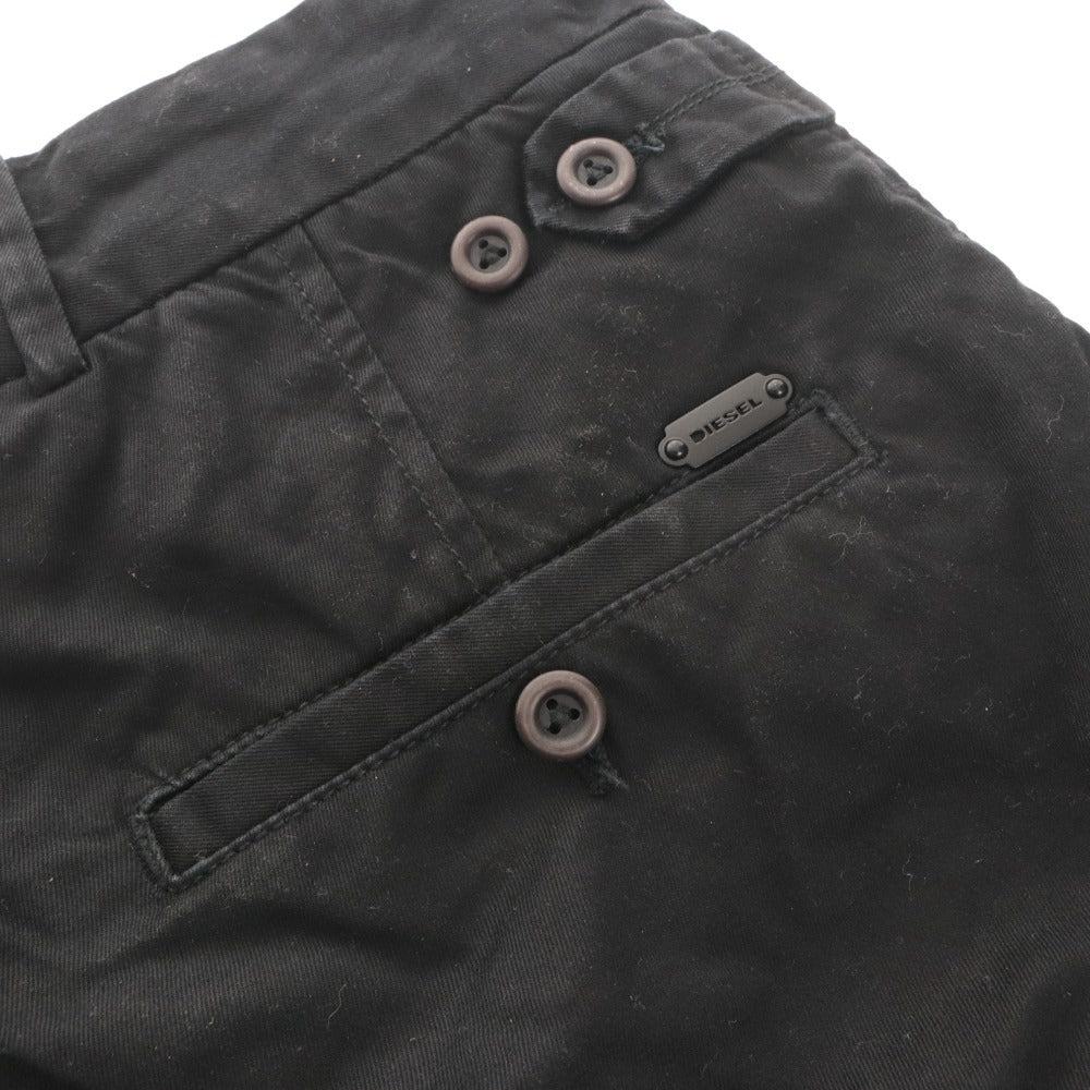 ■ DIESEL ディーゼル パンツ ボトムス ファスナー ポケット 無地 メンズ 30 ブラック