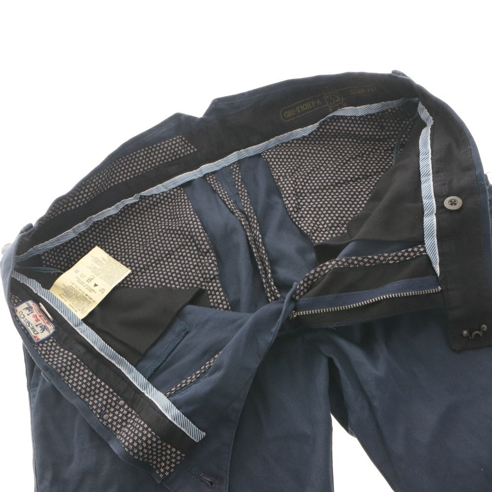 ■ DIESEL ディーゼル パンツ ボトムス ファスナー ポケット 無地 メンズ 32 ネイビー系