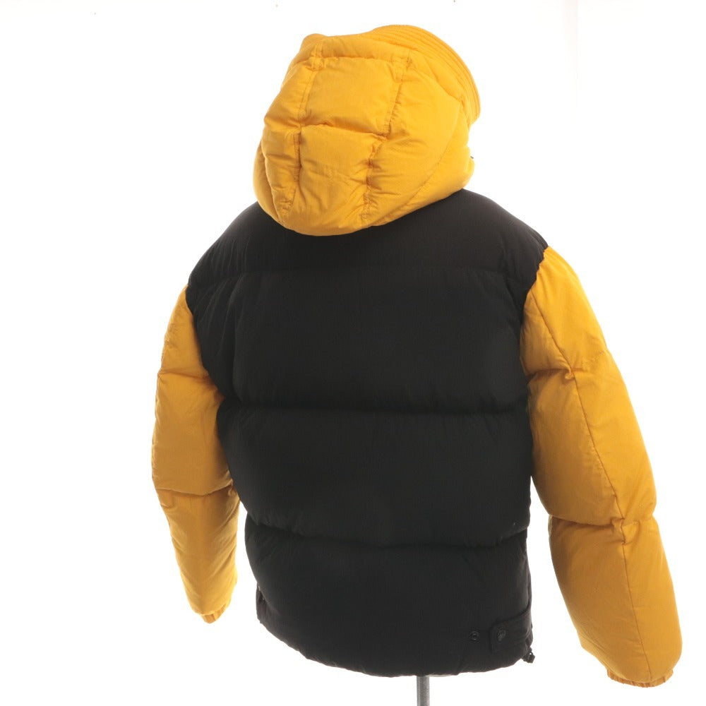 ■ DIESEL Puffer Jacket Outerwear Down Zipper Pocket Hood Men's M Orange Black