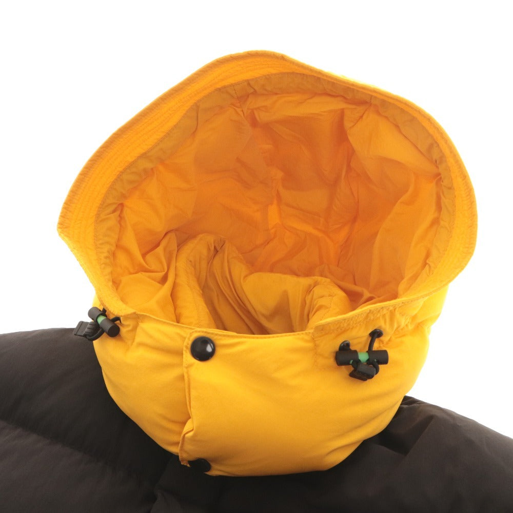 ■ DIESEL Puffer Jacket Outerwear Down Zipper Pocket Hood Men's M Orange Black