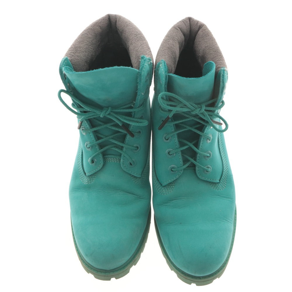 ■ Timberland × atmos ティンバーランド アトモス ブーツ シューズ 靴 A1QG9 紐 メンズ 28cm ブルーグリーン系