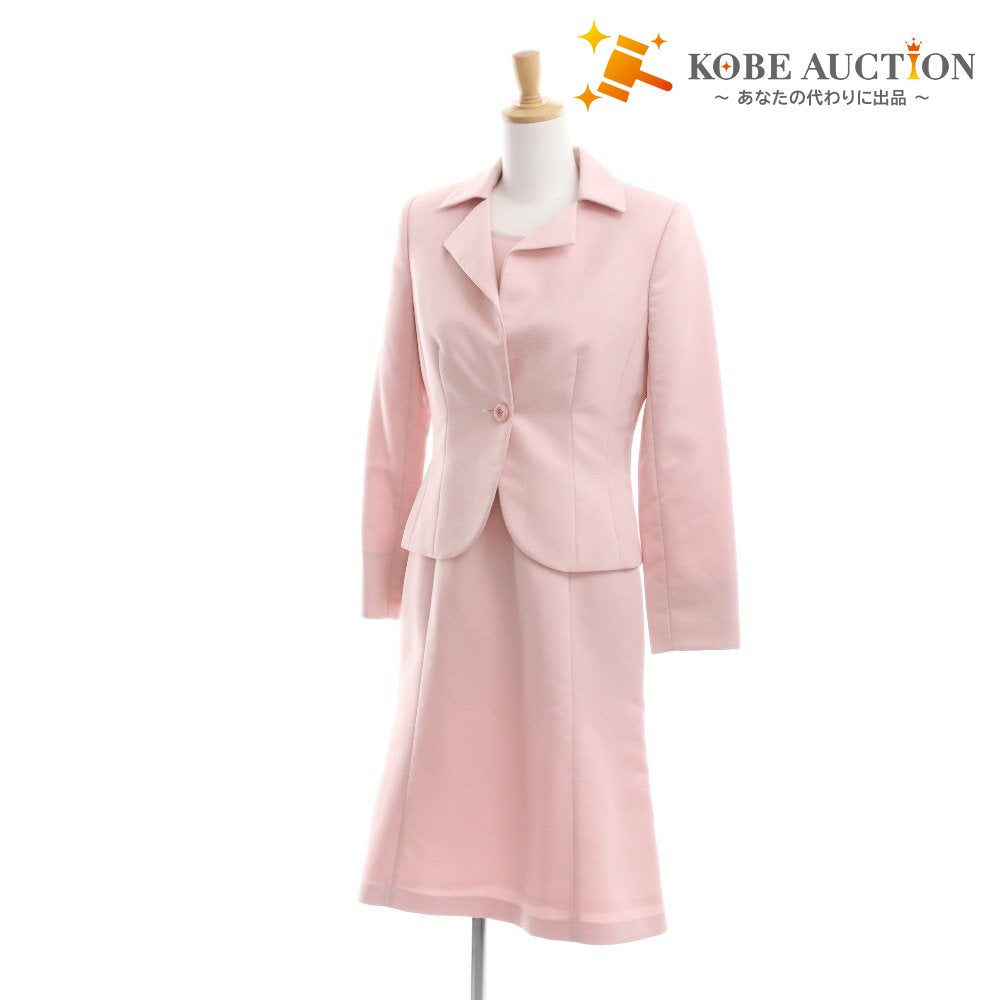 ■ SAVIEM Women's Suit Set (Jacket, Dress, Outerwear, Bottoms) Size 9, Pink Beige