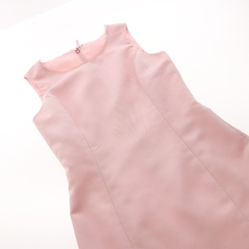 ■ SAVIEM Women's Suit Set (Jacket, Dress, Outerwear, Bottoms) Size 9, Pink Beige