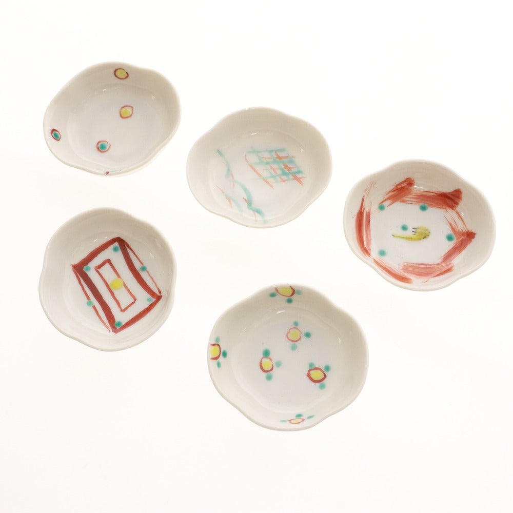 ■ 12-piece Kutani ware tableware set (set of 12 plates, teacups, and small plates) in a wooden box