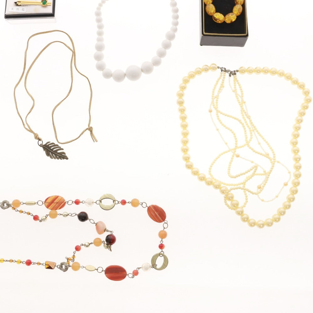 ■ アクセサリー 27点セット まとめ売り ネックレス ブローチ イヤリング ピアス カフス ネクタイピン 等 箱付き含む