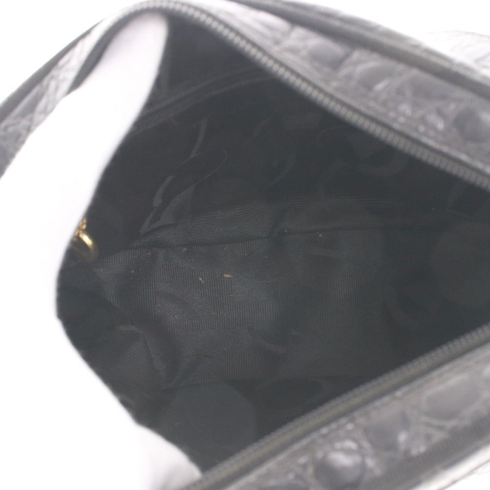 ■ Salvatore Ferragamo フェラガモ ショルダーバッグ 鞄 ファスナー ポケット ゴールド金具 レディース ブラック