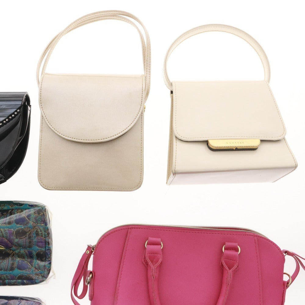 ■ 9-piece bag and wallet set (GUARTER COCO DEAL, etc.) Includes shoulder bag, handbag, clasp purse, and Nishijin-ori wallet. Includes box.