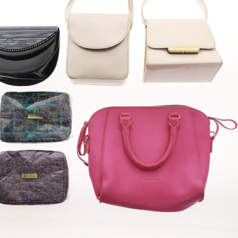 ■ 9-piece bag and wallet set (GUARTER COCO DEAL, etc.) Includes shoulder bag, handbag, clasp purse, and Nishijin-ori wallet. Includes box.