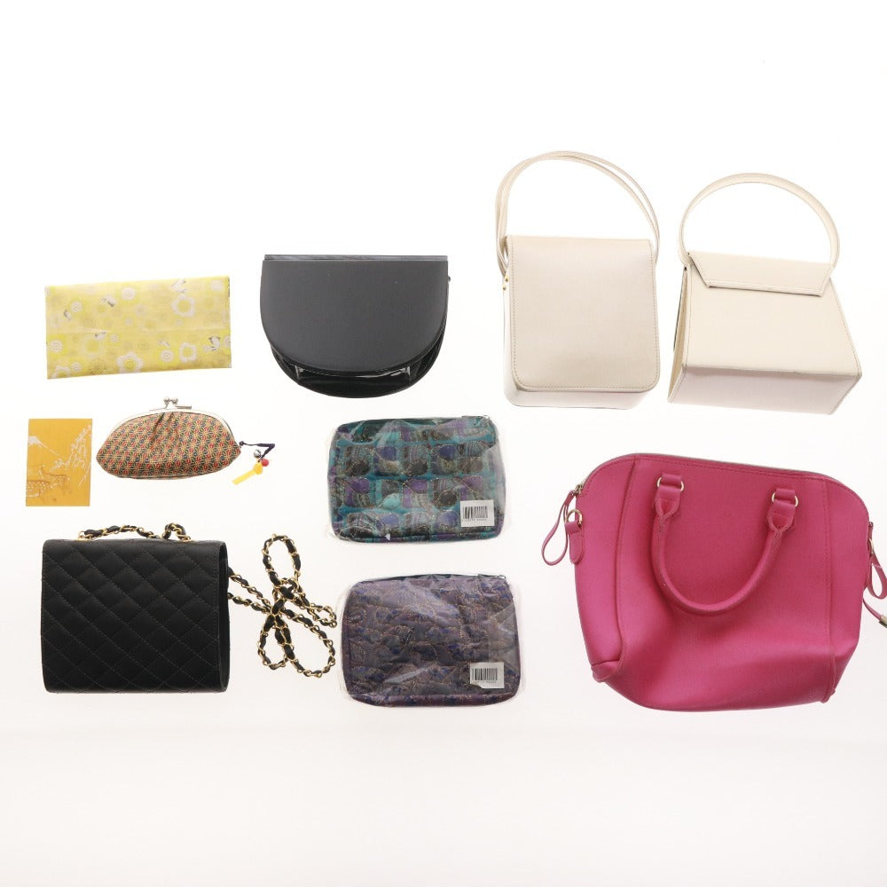 ■ 9-piece bag and wallet set (GUARTER COCO DEAL, etc.) Includes shoulder bag, handbag, clasp purse, and Nishijin-ori wallet. Includes box.