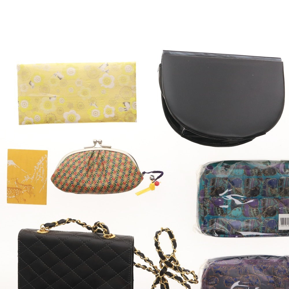 ■ 9-piece bag and wallet set (GUARTER COCO DEAL, etc.) Includes shoulder bag, handbag, clasp purse, and Nishijin-ori wallet. Includes box.