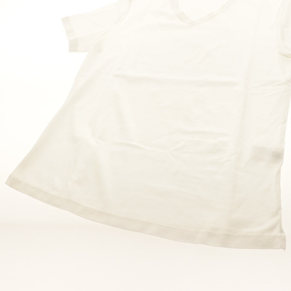 ■ Cruciani クルチアーニ Tシャツ 半袖 トップス Vネック コットン メンズ 46 ホワイト