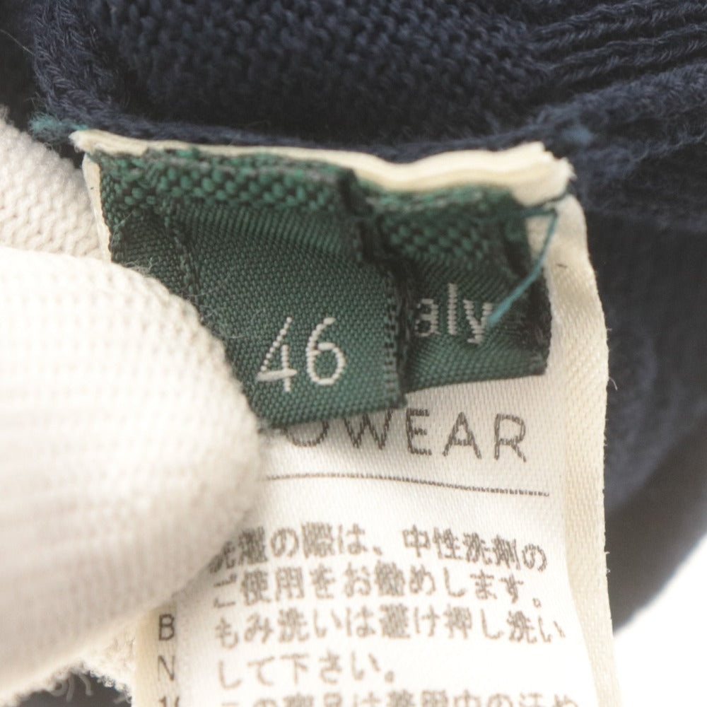 ■ ZANONE ザノーネ セーター 長袖 トップス スキッパー ニット コットン メンズ 46 ネイビー
