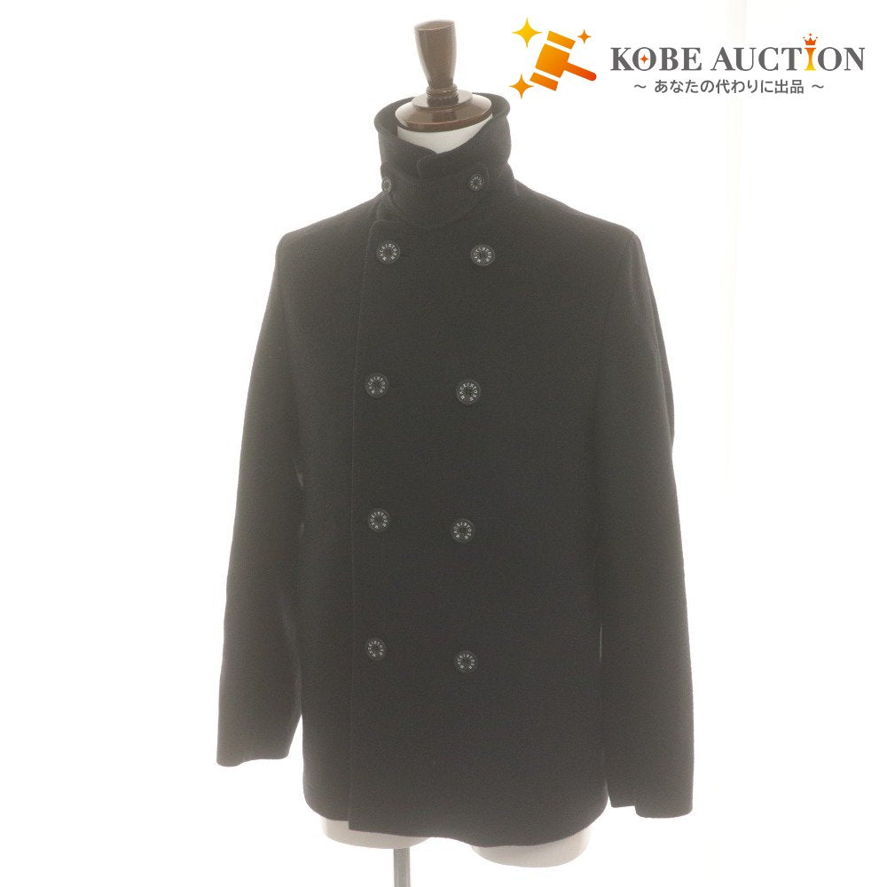 ■ MACKINTOSH マッキントッシュ Pコート ジャケット 長袖 アウター ウール混 メンズ 38 ブラック