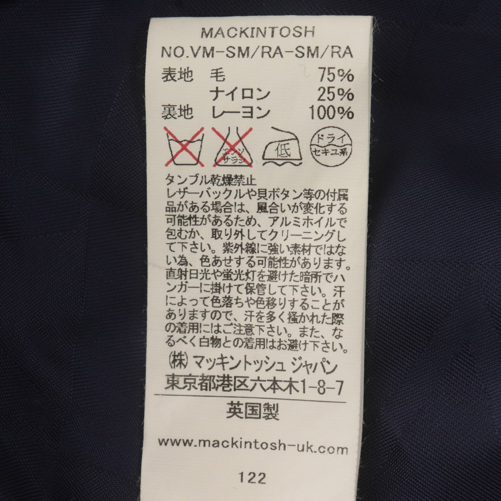 ■ MACKINTOSH マッキントッシュ Pコート ジャケット 長袖 アウター ウール混 メンズ 38 ブラック