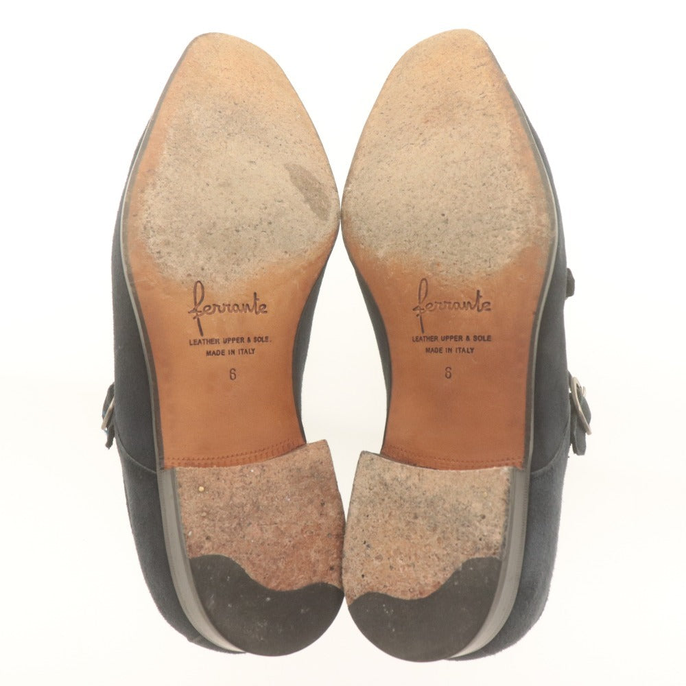■ FERRANTE フェランテ ドレスシューズ 靴 ダブルモンクストラップシューズ スエード メンズ 6 （26cm相当） ネイビー