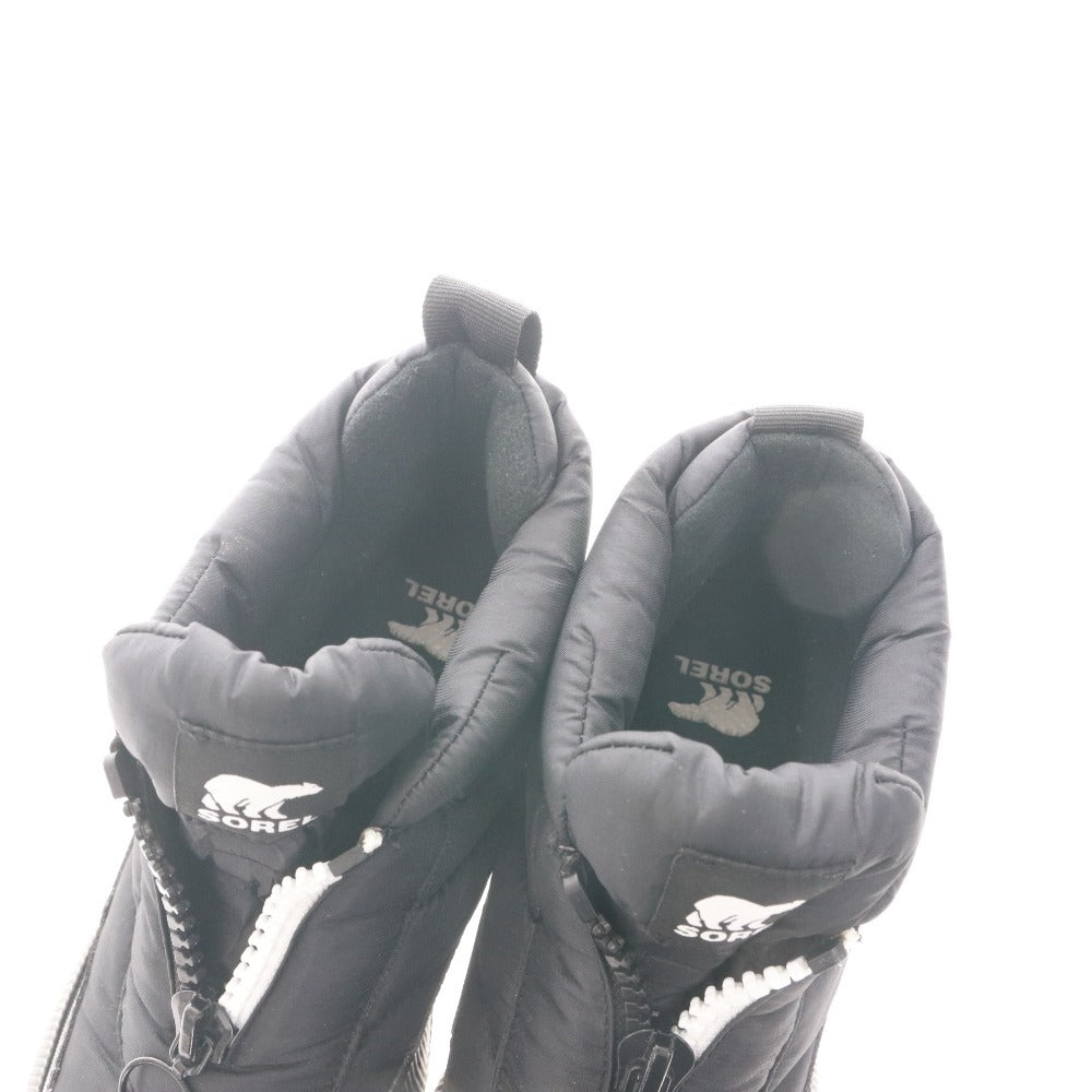 SOREL Out and About 3 Boots (4439) Women's Puffy Zip Snow Boots, Size 25cm, Black, Unused