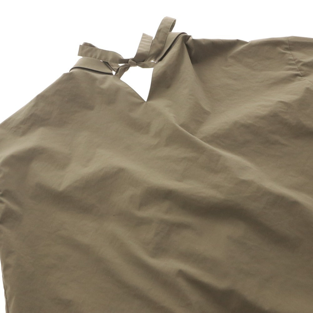 ■ ネミカ NEMIKA チュニック 長袖 トップス レリアン シャツ タック ワンピース 日本製 レディース 11（L相当） カーキ 未使用