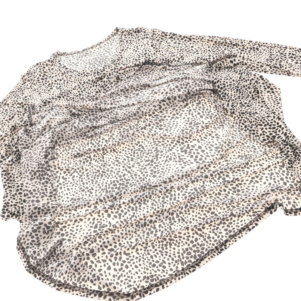 ■ D'azur long dress, long sleeves, top and bottoms, all-over Kodama Dalmatian print, women's, size L, unused