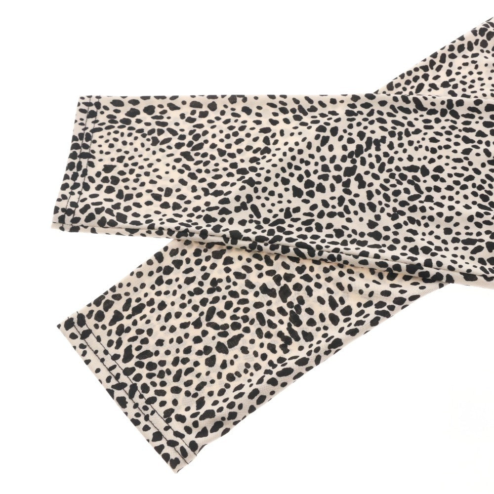 ■ D'azur long dress, long sleeves, top and bottoms, all-over Kodama Dalmatian print, women's, size L, unused